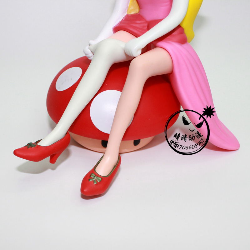 批发供应supermario超级马里奥公仔9寸吸塑装蘑菇与碧琪公主peach