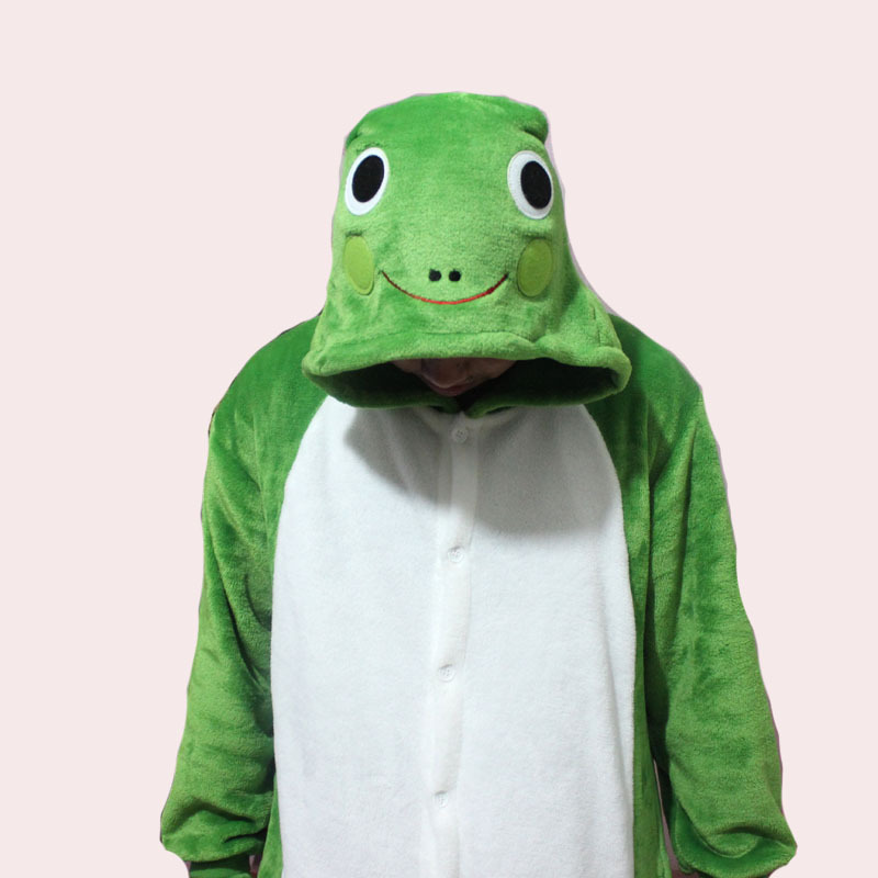 青蛙连体睡衣动物连体套装睡衣猫加厚珊瑚绒家居服厂家直销批发