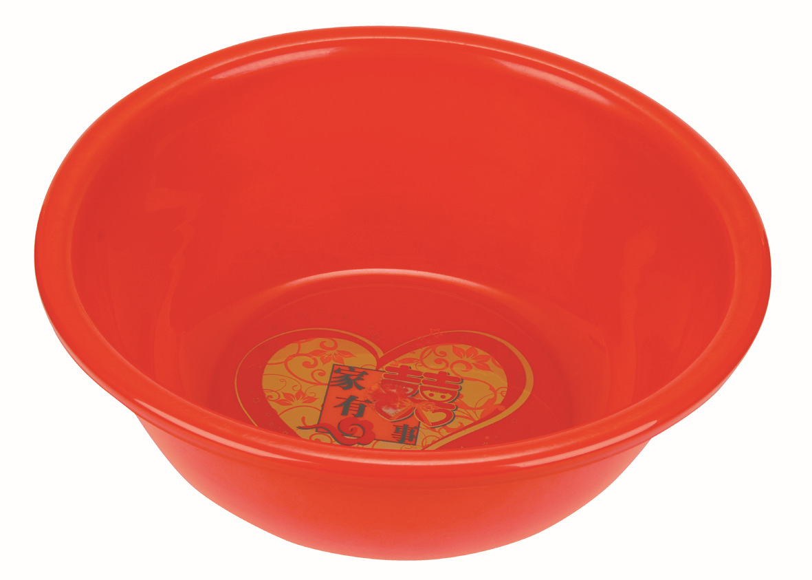 小额批发红喜婚庆脸盆/加厚洗脸盆洗手盆/红色脸盆批发婚庆用品