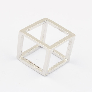 欧美复古个性魔方戒指镂空正方形戒指 r247r379r405