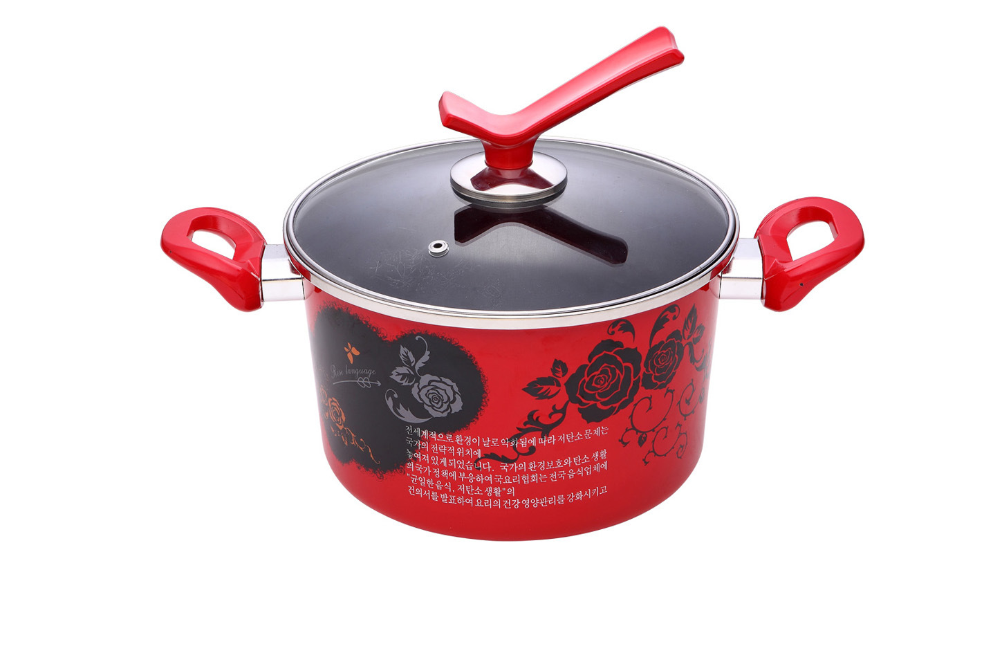 厂家直销搪瓷汤锅 礼品锅具 无油烟不粘高汤锅 珐琅贴花搪瓷锅图片,厂