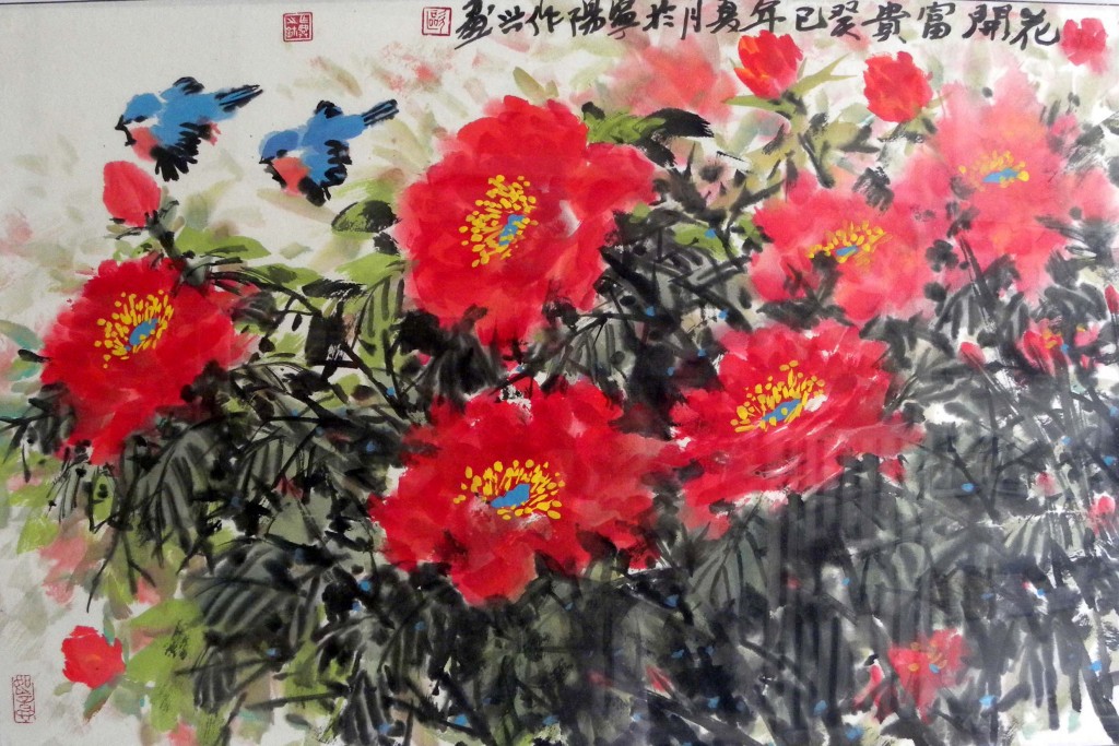 中国竹子之乡书画家名家欧作兴纯手工小品写意花鸟画