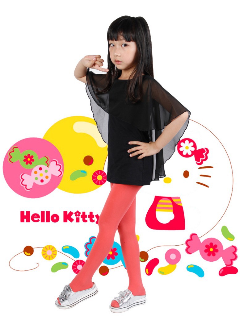 春夏季儿童袜子 女童糖果色天鹅绒打底连裤袜