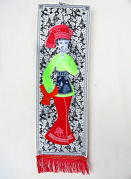 凤凰古城红凤凰民族工艺品批发部布贴画