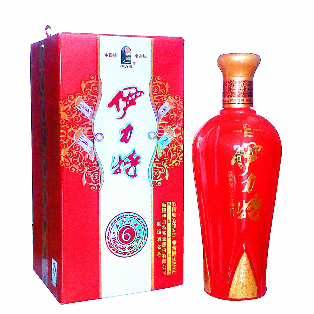 46度伊力特六年珍藏 500ml 新疆绵柔型白酒