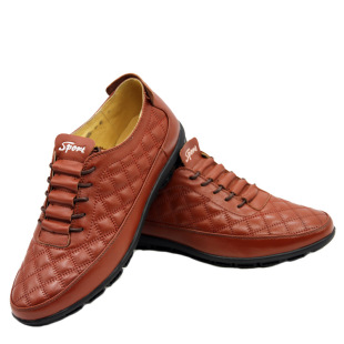 厂家直销 皮尔查里优质皮鞋 橘黄色单皮休闲男士皮鞋