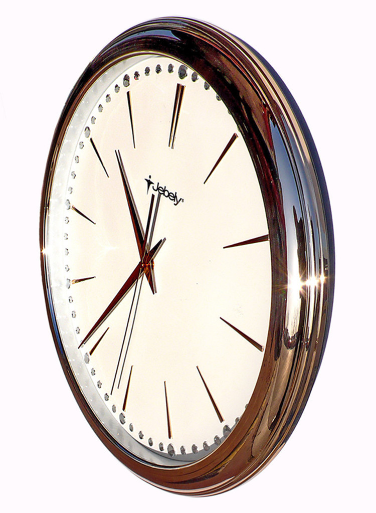 批发采购钟表-正品瑞士品牌jebely镶钻超静音高级豪华电子钟客厅钟