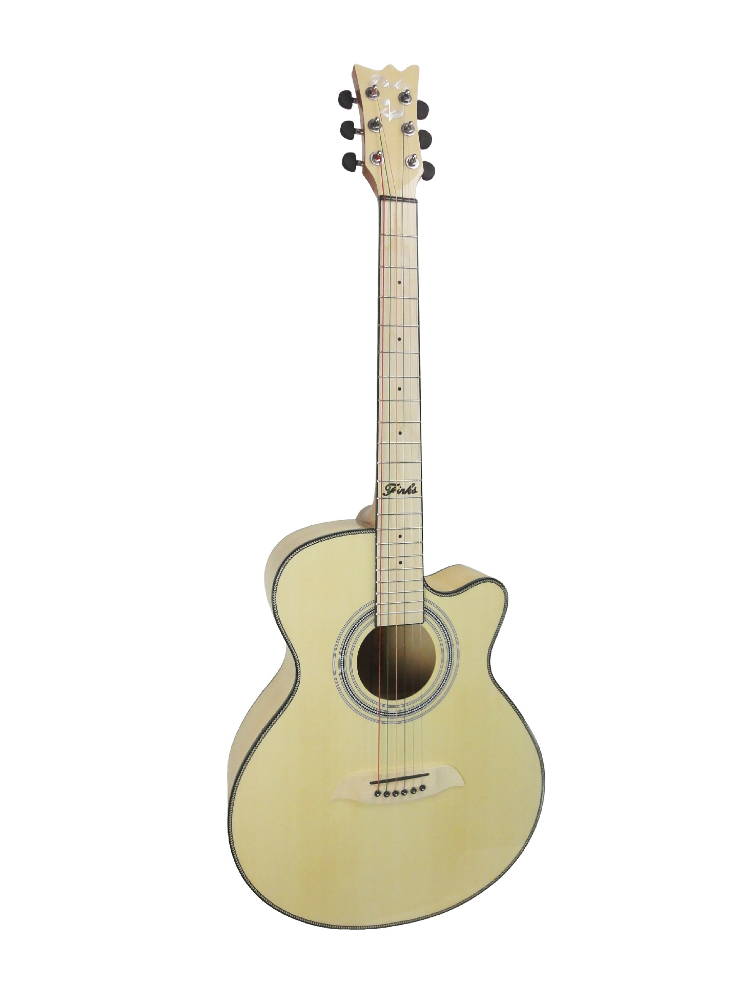 初音乐器吉他批发 40寸民谣吉他 芬克斯fk414