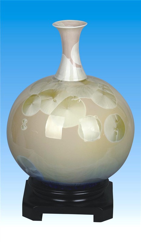 高档结晶釉窑变瓷手工制作陶瓷花瓶工艺品瓷器艺术品