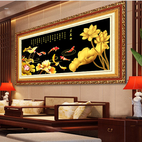 diy十字绣 圆钻钻石画 采莲曲 钻石画厂家 钻石画批发 钻石绣 钻