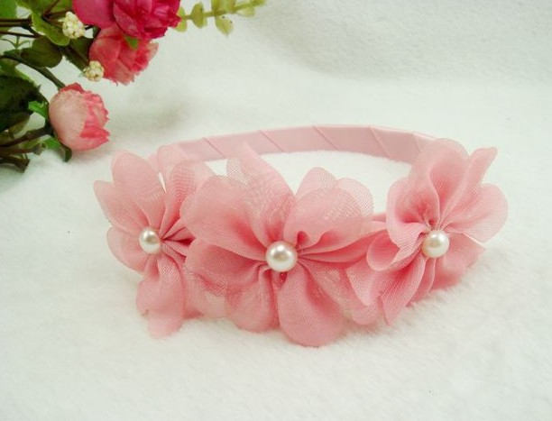 韩国儿童礼服发箍 头箍 头扣 头花 韩版饰品 粉色系列图片_11