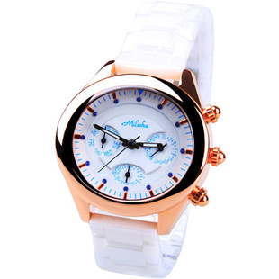 供应陶瓷正品潮流防水时装表 时尚女士水钻手表批发163805