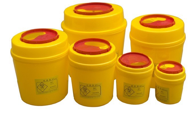 厂家直销1升圆形利器盒 锐器盒