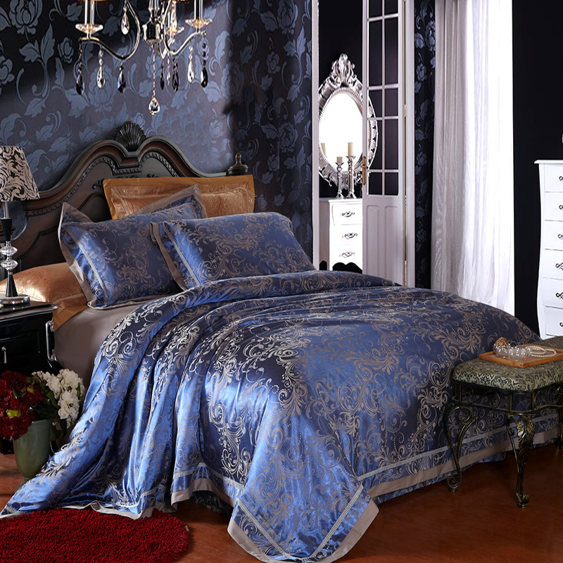 海门家纺 奢华甲壳素床上用品四件套 批发特价 宫廷奢华天丝床品