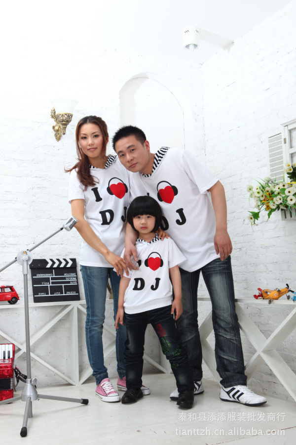 虎门童装 连帽亲子装 情侣装 夏季新品 厂家直销