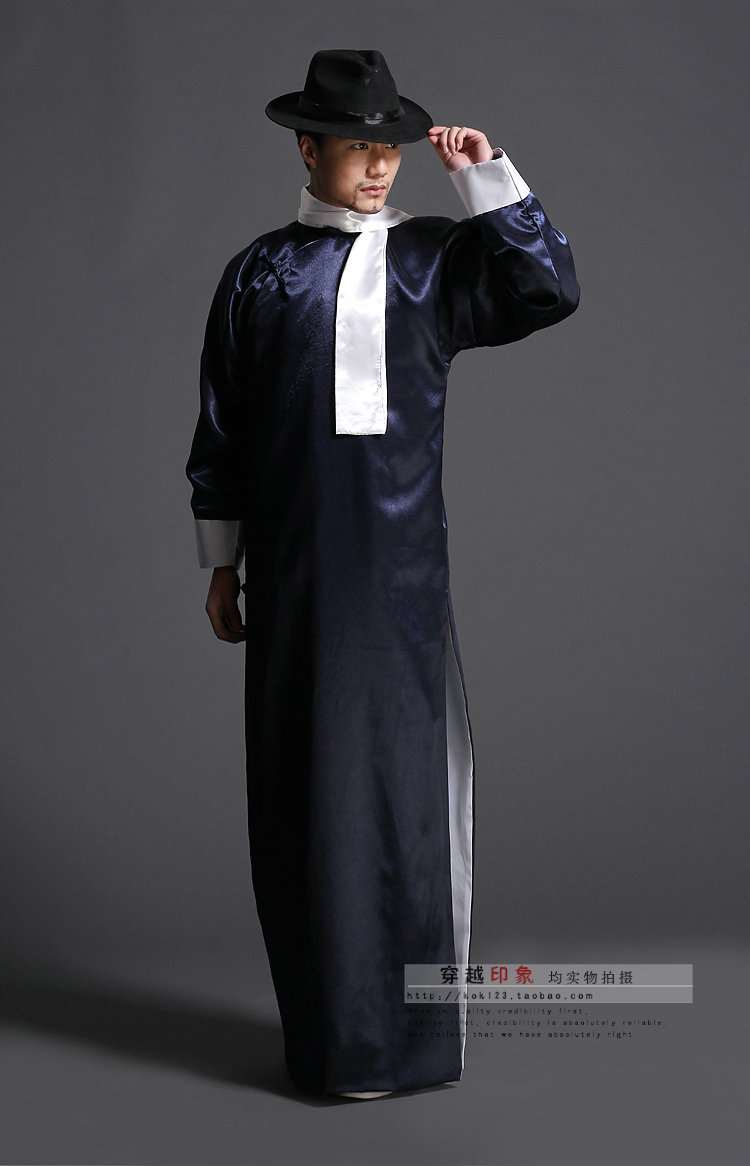 五四青年装民国学生装男士长衫长袍相声服定制演出服装特价 101