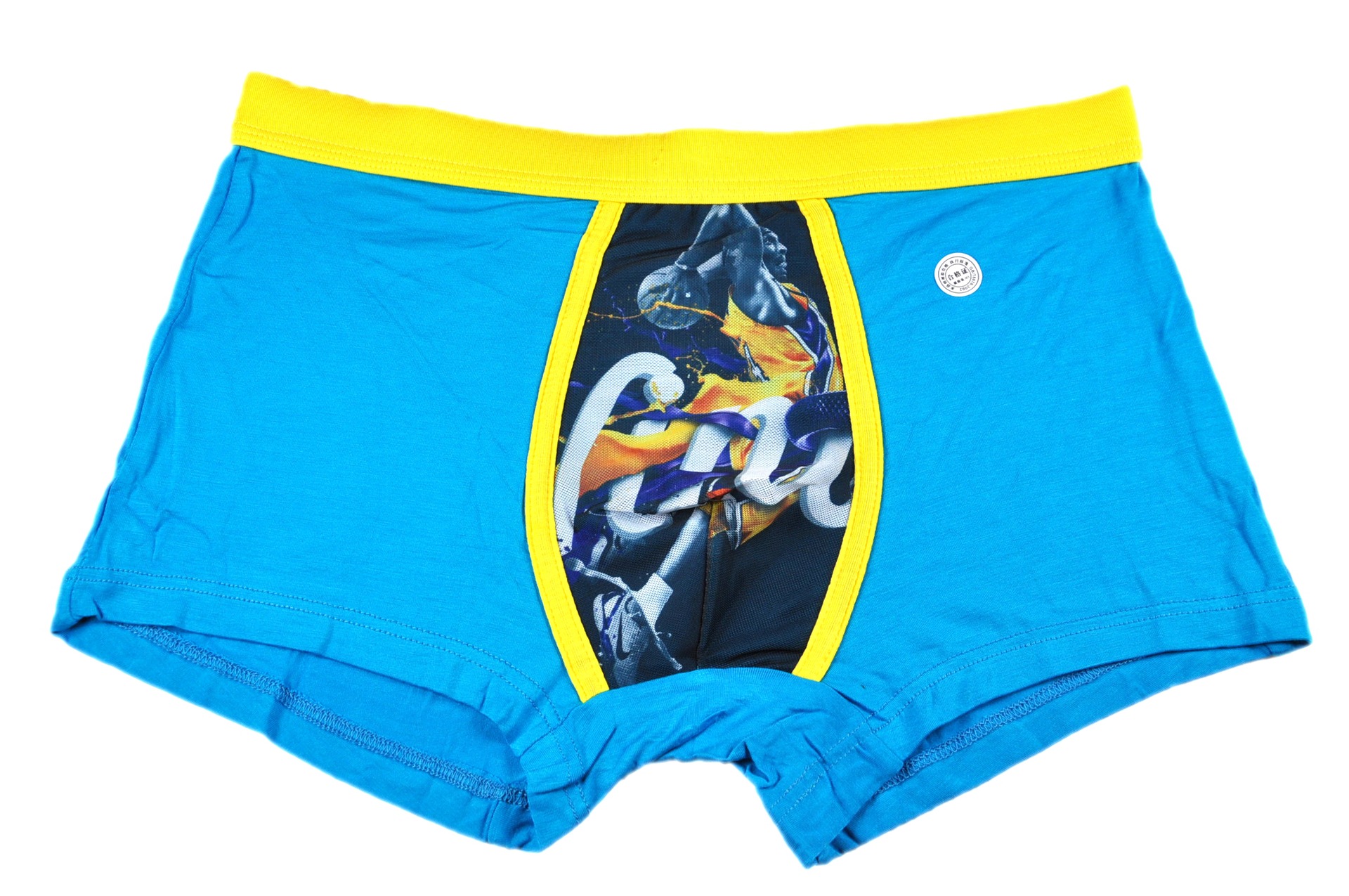 m1014彩色男士竹纤维平脚内裤男式u凸内裤nba球星系列内裤批发