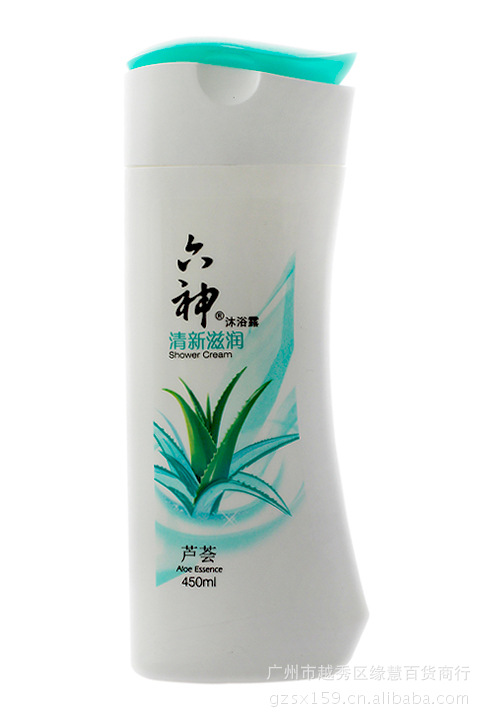 450ml 六神 清新滋润(芦荟)正品 沐浴露批发