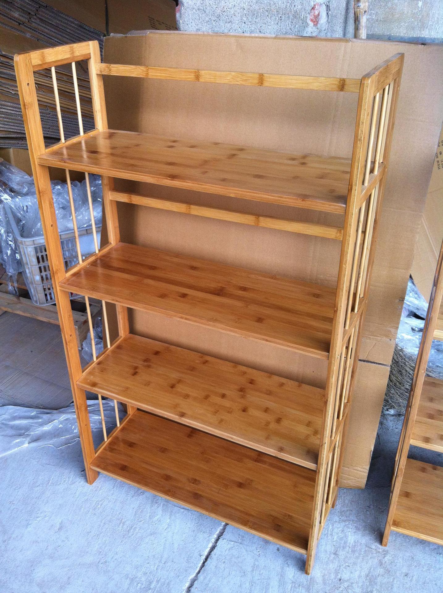 2013年新款竹制楠竹4层书架4层储物架