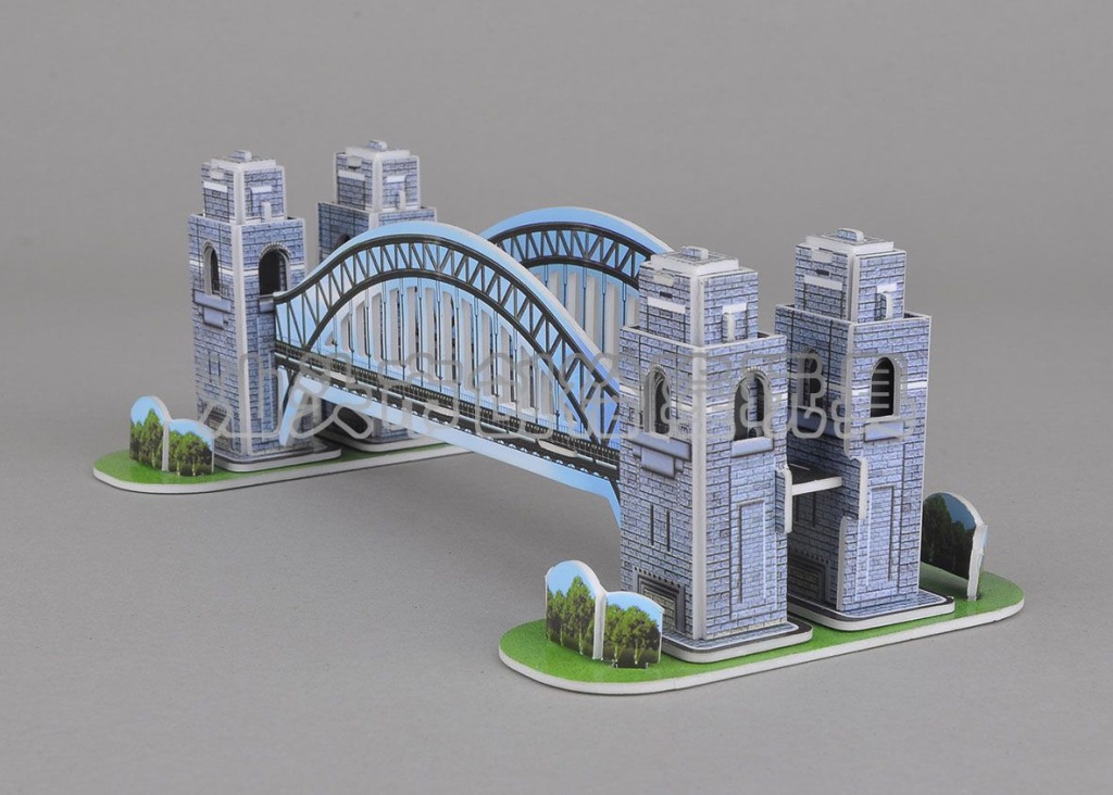 3d立体拼图 悉尼海港大桥 diy纸模型建筑 儿童拼插益智玩具