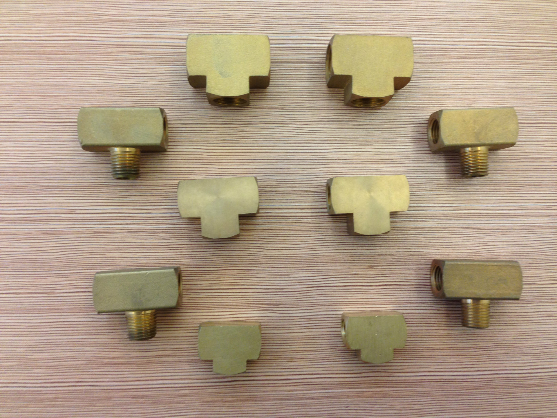 [工厂直销]铜六通 1/4" 3/8" 1/2" 方块接头 黄铜接头