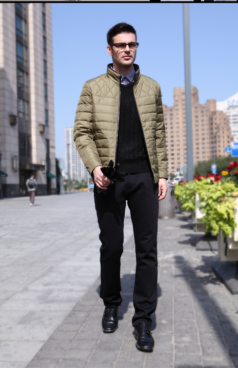 南极人男式羽绒服 男士秋冬立领修身轻薄品牌男装羽绒服外套清仓