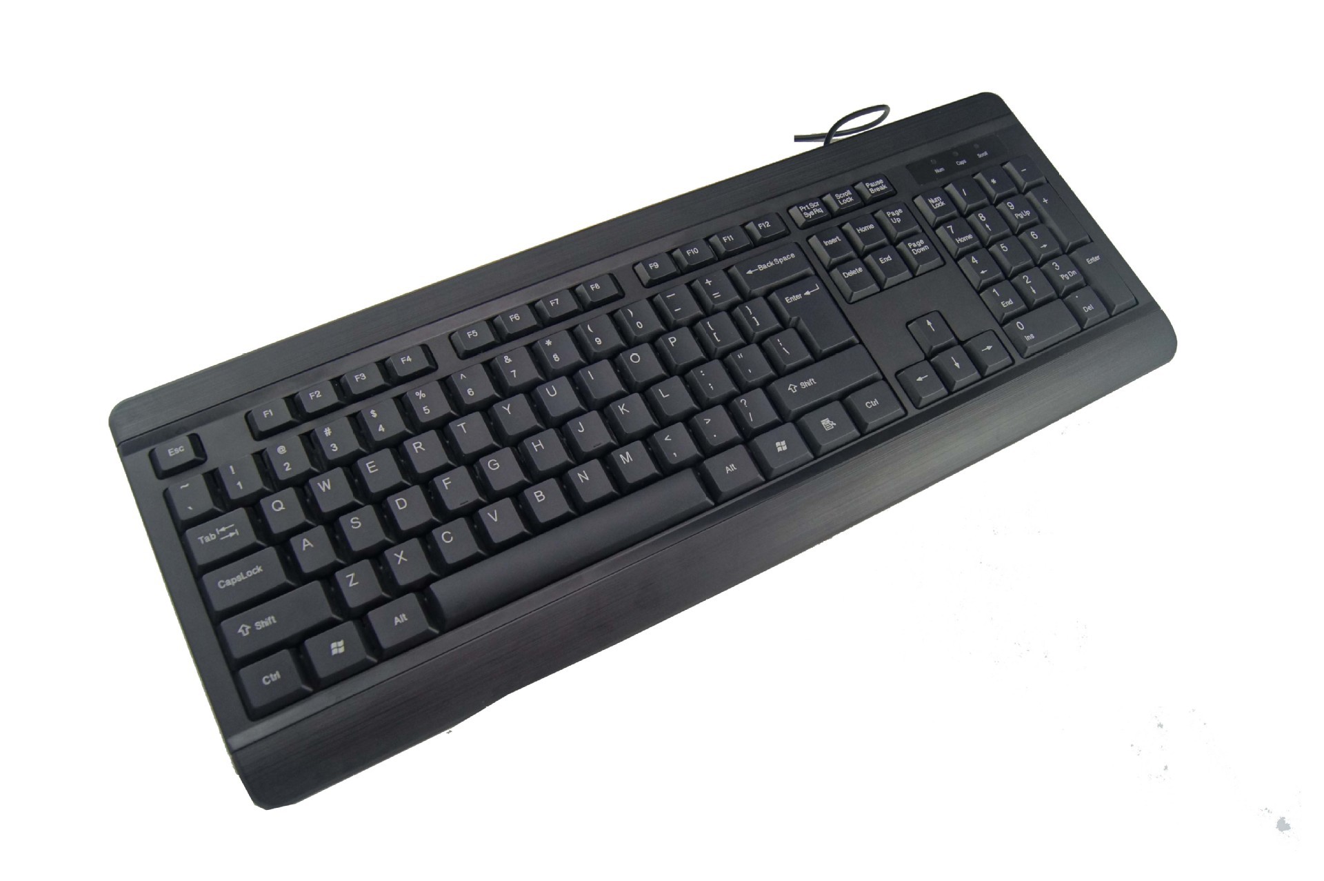 烽火狼高端商务拉丝键盘fk-233镭雕防水键盘工厂直销商务游戏键盘