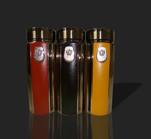 直销坚宝 希伯莱皮纹真空杯 360ml保温杯 带滤网 礼品杯 办公杯