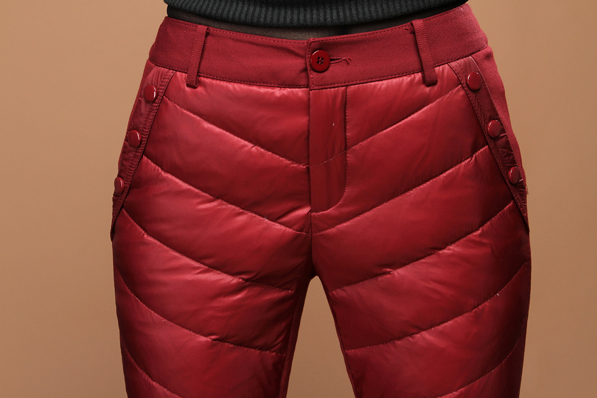 外贸原单2013冬季红色休闲棉裤