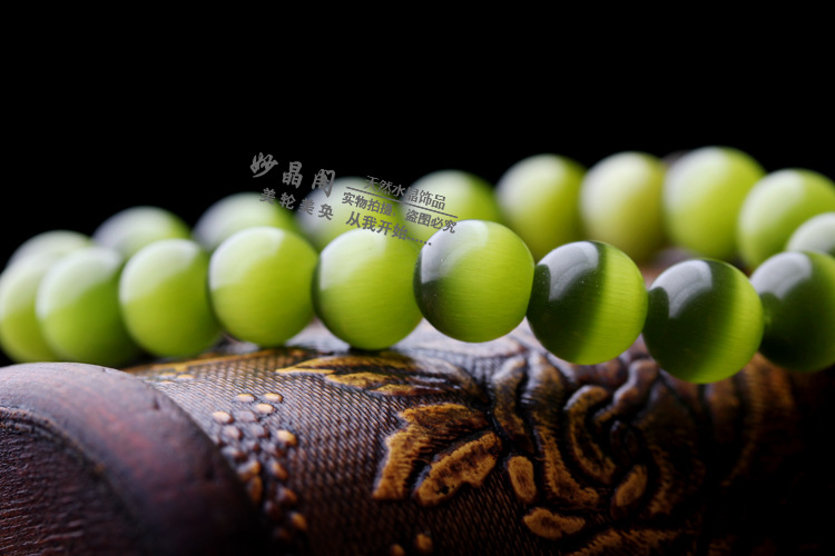 人造绿猫眼石手链 手串手饰 男女款饰品手链 批发