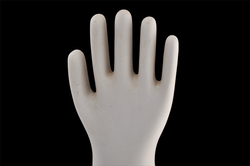 乳胶手套专业白色陶瓷手模