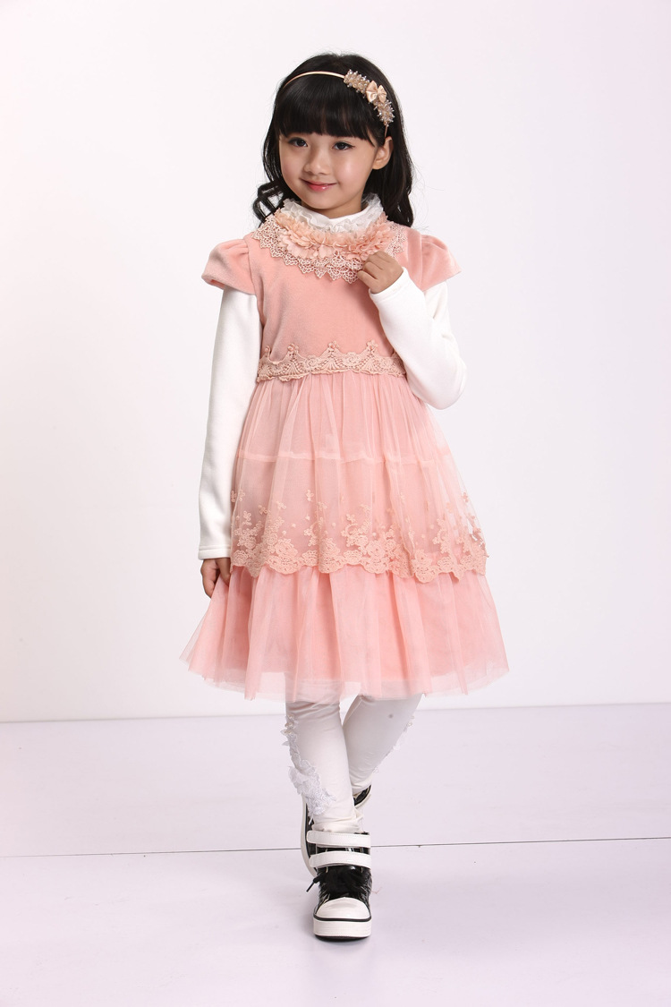 女大童呢子背心裙 秋装女童裙 大码大童裙子批发 广东产地2153图片_18