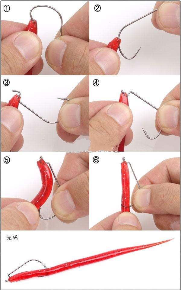 厂家直销 500克/包单双尾卷尾蛆路亚仿生软虫钓桂花鱼鳜鱼翘嘴饵