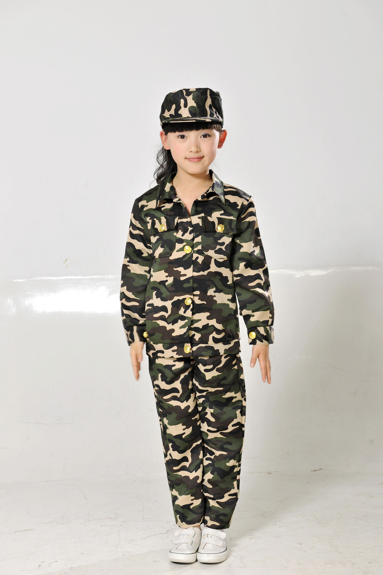 五一 儿童表演服 儿童户外服装迷彩服三件套 春款 影楼服饰批发