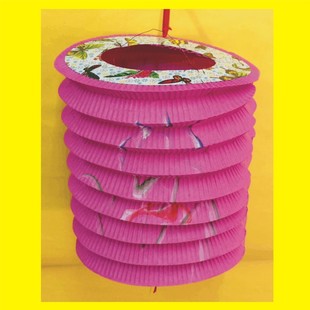 直销装饰灯笼传统折纸灯笼 传统风琴26中灯笼 手提元宵纸灯笼