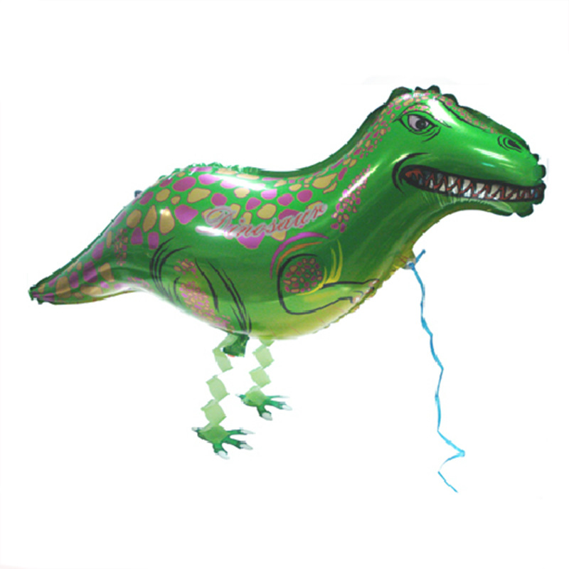 氢气球,铝膜气球,氢气球批发,走路宠物气球--走路恐龙绿色图片_3