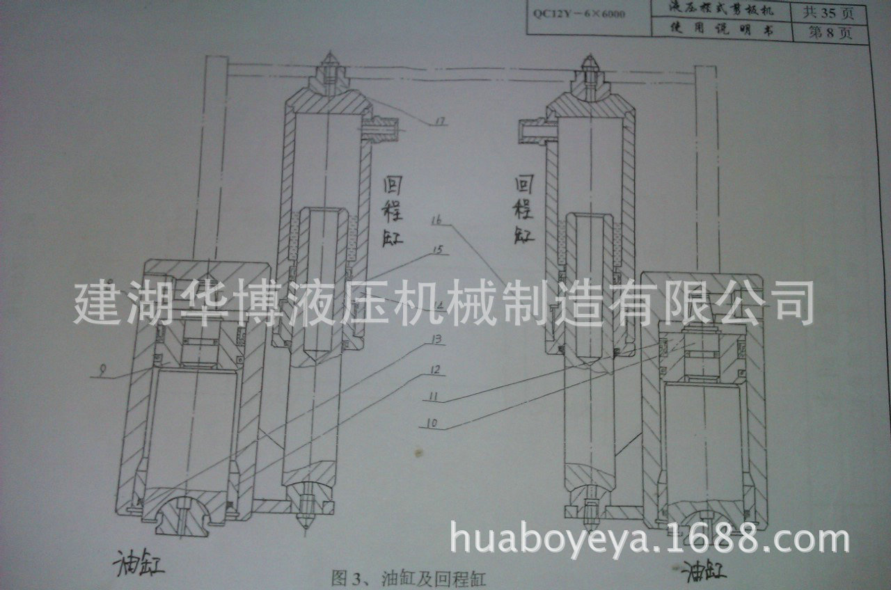 液压剪板机氮气充装图图片