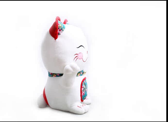江苏扬州可爱卡通日本和风招财猫公仔猫咪毛绒玩具创意情人节生日礼物