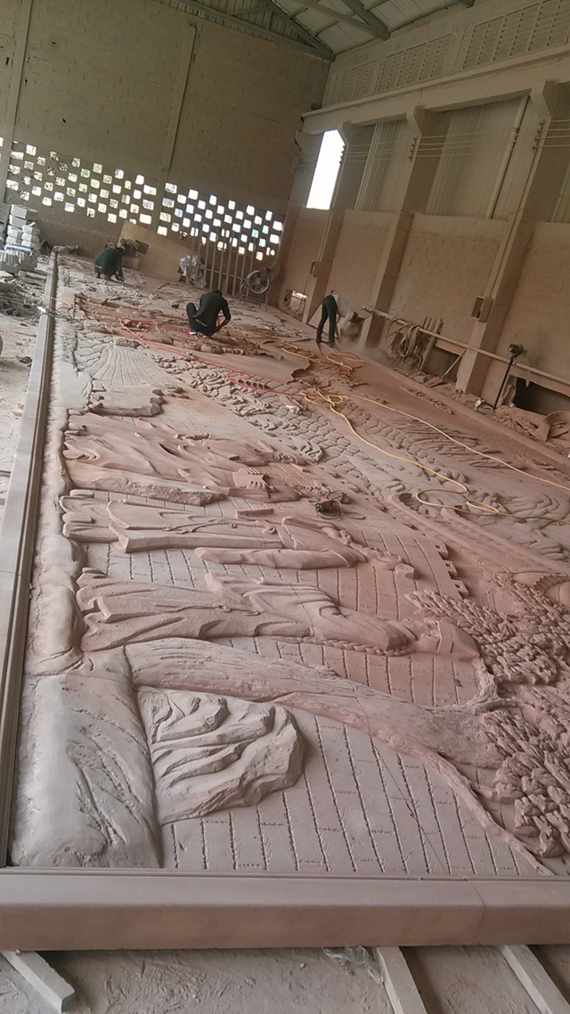 批发供应高品质做工精细红砂岩浮雕 福建精致红砂岩浮雕 品质保证