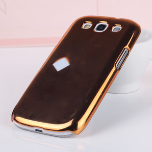 厂家直销 三星s3 镀金手机壳 电镀金黄色pc素材壳保护套