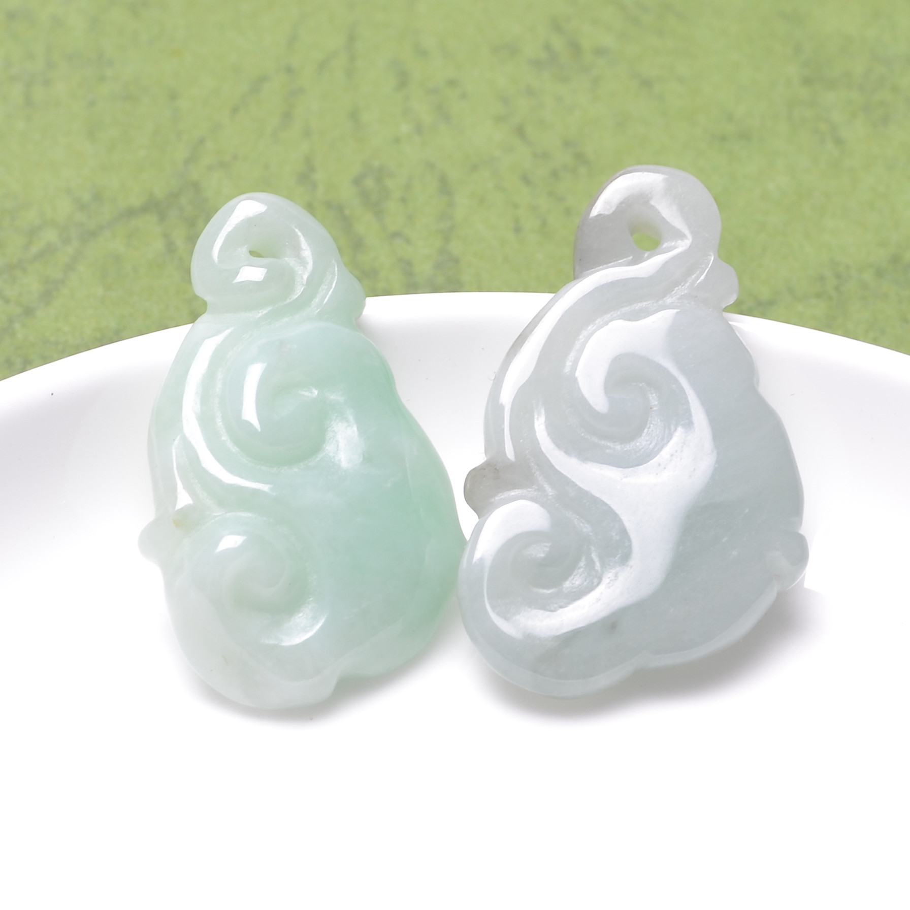 【乐润】如意 翡翠 玉a货 翡翠吊坠 四会翡翠玉器批发天然玉石194