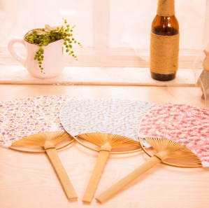 韩国文具批发 青壹坊自然爱布面团扇 祛暑 夏季专用扇 扇子