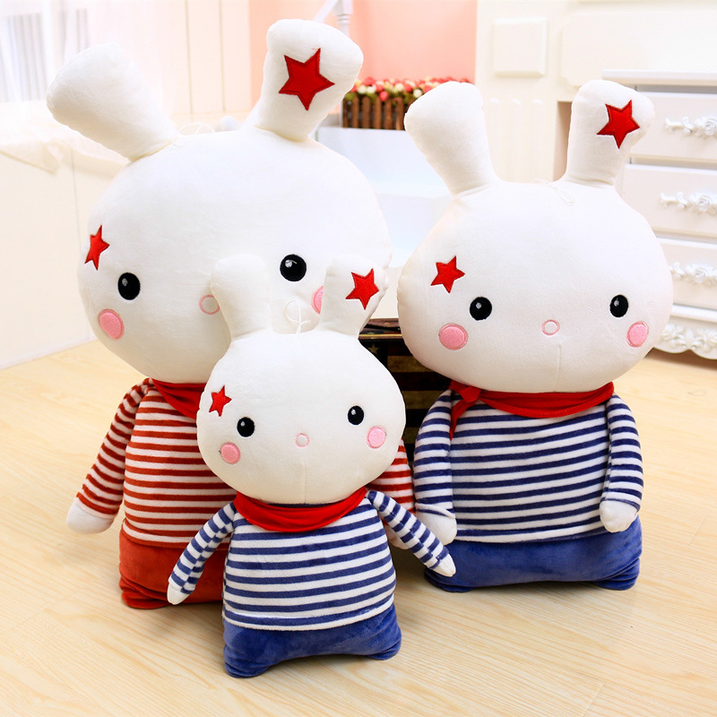 批发海军兔公仔 五星兔玩偶 生日礼物情人节礼品