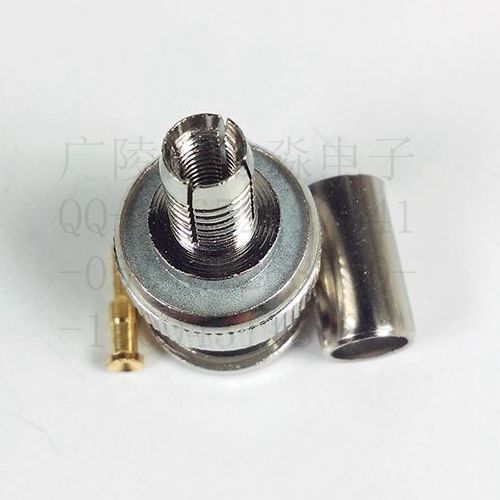 bnc-3冷压 q975-3冷压接头 监控压接式接头 rg58冷压头 带铜针