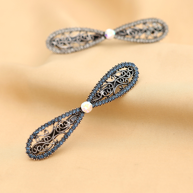 精致蝴蝶结发饰高雅品味古银色奥地利进口水晶 专柜品质天猫货源