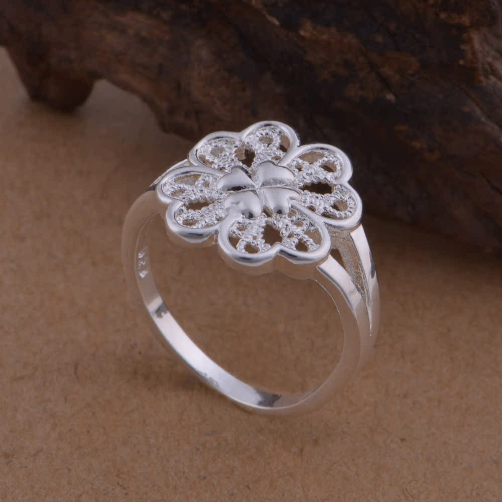 925纯银 镀银戒指 个性镂空戒指 外贸饰品批发 大量现货