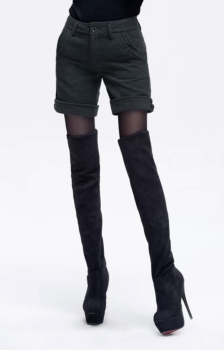 厂家伊美大码女装胖mm秋冬120-180斤学院韩版加厚百搭呢子中靴裤