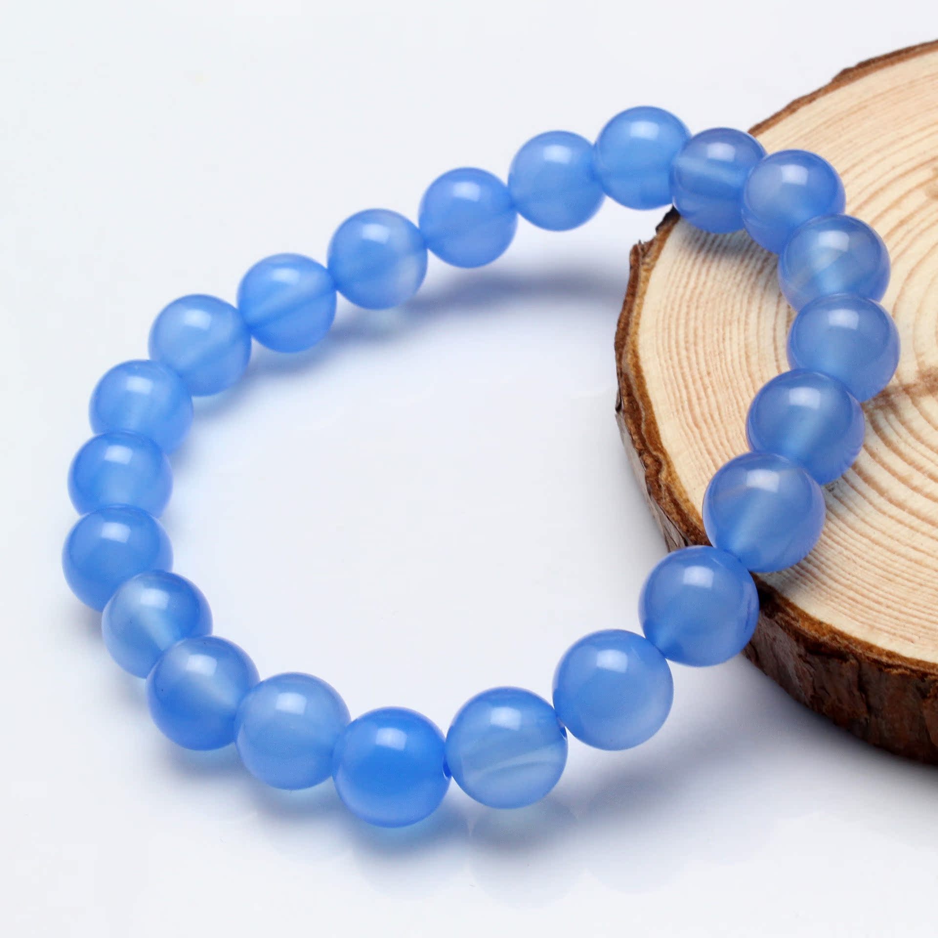 静雅玛瑙 蓝玛瑙单圈手链 简约韩版手链 手串批发 厂家直销mn0077