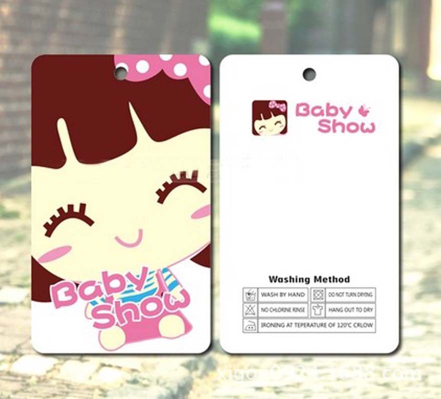 童装可爱吊牌 商标领标吊粒订做 各类纸卡标签订做 衣服标签