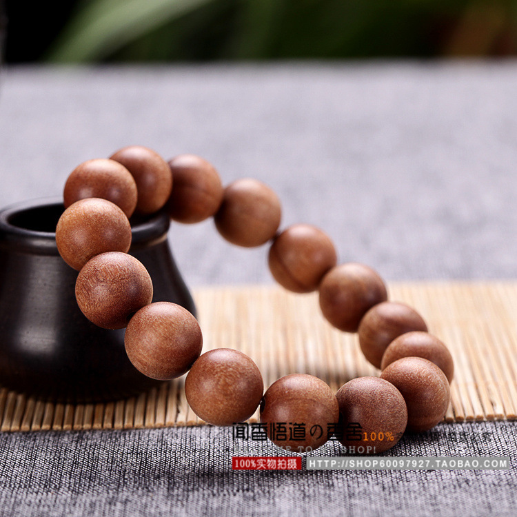 包邮 印尼新东加天然檀香佛珠手串手链14mm正圆小孔男女款特价